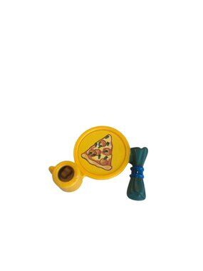 fisher price loving family dream dollhousePizza Plate Cup Bow Doll Accessories